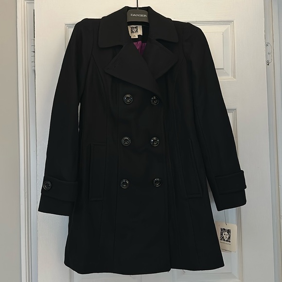 New - Double Breasted Wool Coat - Picture 3 of 3